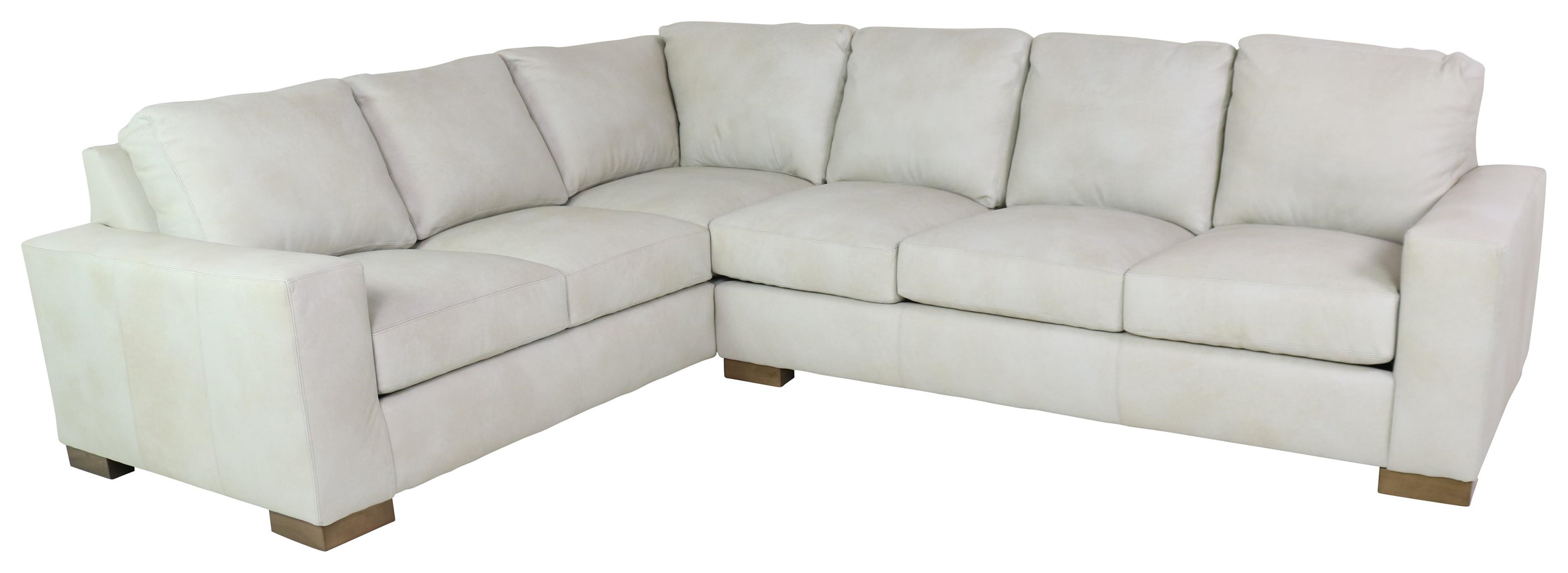 Custom leather outlet sectional